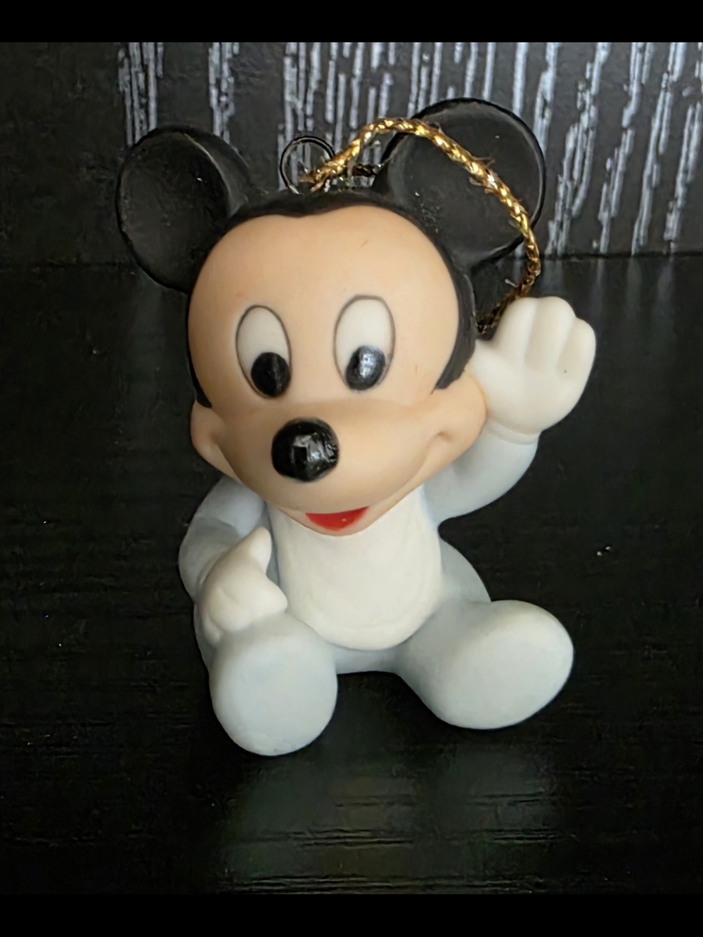 Disney Baby Blue Mickey Mouse Ceramic Ornament